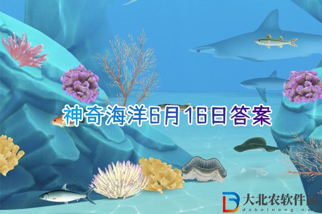 神奇海洋6月16日答案-红树林被称为海岸卫士其为人类提供的主要生态服务不包括